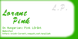 lorant pink business card